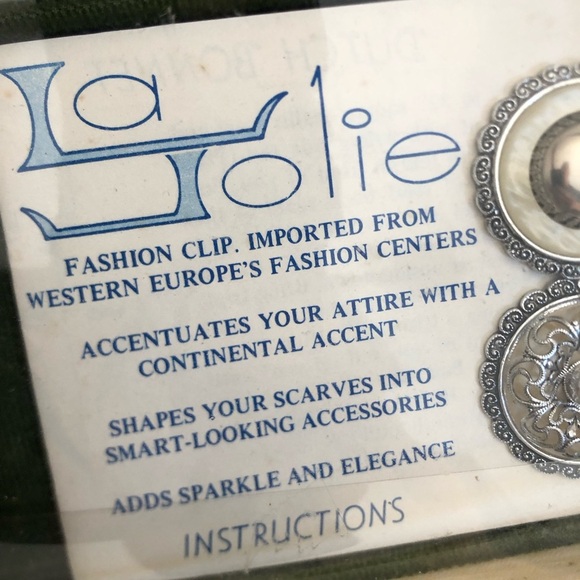 Vtg West Germany Silver Scarf Clips - Picture 3 of 11